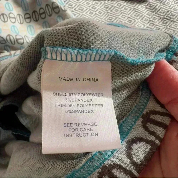 Tyler Boe Kim Knit Dress - Blue Geometric - Size Small - Picture 7 of 8